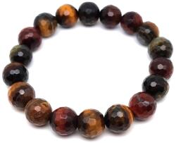R. M. ékszer Multi tigrisszem fazettált golyó karkötő 10-11mm (059100)