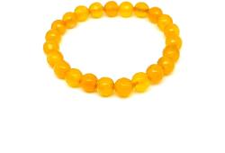 R. M. ékszer Achát fazettált szinezett sárga golyó kari 8mm (058737)