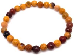 R. M. ékszer Jáspis mookait fazettált golyó karkötő 6mm (058757)