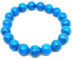 R. M. ékszer Műanyag türkenit utánzat golyó karkötő 10-11mm (059159)
