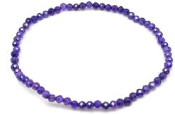 R. M. ékszer Cirkon fazettált sötétlila golyó karkötő 3mm (059635)