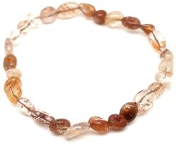 R. M. ékszer Ásvány karkötők Rutilkvarc barna pebble karkötő AB 6-10mm (058450)