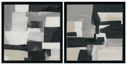 Bizzotto Set 2 tablouri canvas abstract 40x4x40 cm x2 (0242849)