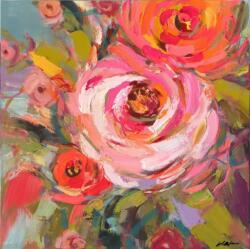 Bizzotto Tablou canvas Flower 100x3.5x100 cm (0242859)