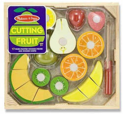 Melissa & Doug Set fructe lemn pentru taiat - Melissa Doug (MD4021) Bucatarie copii
