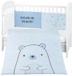 Kikkaboo Set de dormit pentru bebeluși KIKKABOO Bear with me Albastru 2 piese 70/140 cm (41101020114) Lenjerii de pat bebelusi‎, patura bebelusi