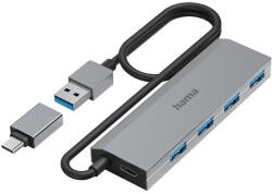 Elosztó HUB HAMA USB 3.2 + 4xUSB/USB Type-C