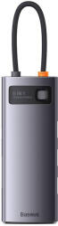Baseus Metal Gleam Series 6 az 1-ben hub elosztó, USB-C - 3x USB 3.0 + USB-C PD + microSD/SD