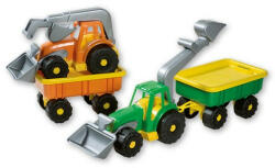 Androni Giocattoli Androni műanyag rakodó markoló és kotró traktor utánfutóval 58cm (többféle) 1 szett (216983)