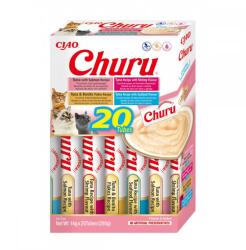 Inaba Foods Churu Cat Varieties Recompense Cremoase cu Fructe de Mare, 20 buc