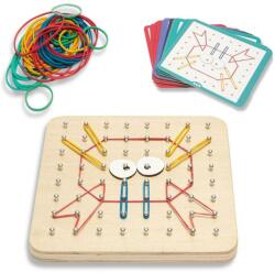 BS Toys Joc Creativ BS Toys Geoboard Elastice (BSGA438) Joc de societate