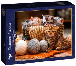 Bluebird Puzzle 1000 db-os puzzle - Kittens in Basket (90264) (90264)