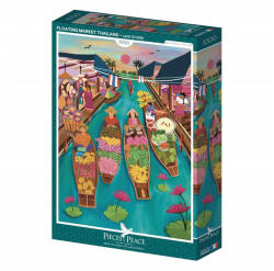 Pieces & Peace Pieces & Peace 1000 db-os puzzle - Floating Market Thailand (0136) (0136)