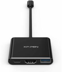 XPPen Адаптер USB-C към HDMI, USB 3.0, DeX, PD за телефони или лаптопи, с поддръжка на зареждане (ACW01)