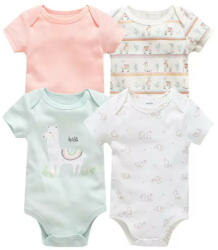 Foxy Baby Rövid ujjú pamut body szett (4db-os) ( 62 ) - Láma - pindurka