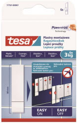 tesa Ragasztócsík utántöltő öntapadós, csempéhez és fémhez 3 kg teherbírású 6 darab/bliszter Tesa Powerstrips (77761-00007-20) - web24