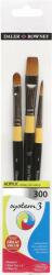 Daler-Rowney System3 Acrylic Brush Synthetic Комплект четки 3 бр (281300300)