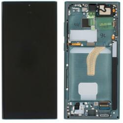 Samsung GH82-27487E Gyári Samsung Galaxy S22 Ultra 5G OLED kijelző érintővel zöld kerettel előlap (GH82-27487E)