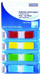 DONAU Oldaljelölő DONAU 12x45 mm PP vegyes szín 4x35 lap (U7557001PL-99) - papir-bolt