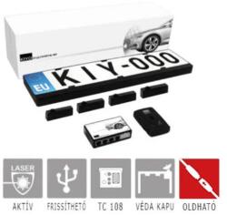 KIYO ULTIMATE AP 4 GPS komplett traffipaxvédelmi rendszer: Lézerblokkoló 4db rendszámkertbe építhető GYORSCSATLAKOZÓS lézerszenzorral, GPS adatbázissal (KY-ULT-G1-D4U2AP-V5-CON-V24)