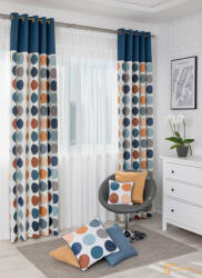  (2 szín) Dotty dekorációs függöny-Kék-terra