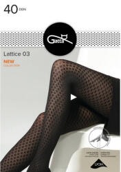 Gatta LATTICE-03 40 DEN mintás fekete harisnyanadrág