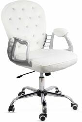 CHAIRS-ON Scaun de birou din catifea reglabil OFF 437 Alb