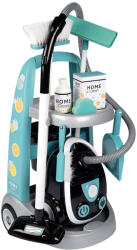 Smoby Set curatenie pentru copii cu troller si aspirator electronic negru (S7600330316)