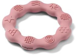 BabyOno PRSTEN szilikon harapófogó - rózsaszín