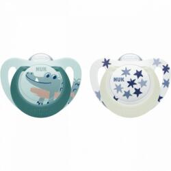 Nuk Pacifier Star Day & Night (6-18m. ) 2 db-os doboz - fiú