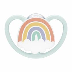 Nuk Pacifier Space szilikon, 0-6 hónapos - Rainbow