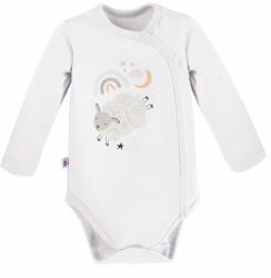 Eevi MELLOW fehér, hosszú ujjú nyitott body - 56
