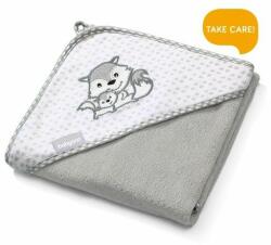 BabyOno Törülköző kapucnival Bambusz 100x100cm - szürke