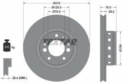 TEXTAR Disc frana TEXTAR 92070900 (92070900) - automobilus