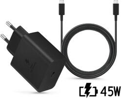 Samsung EP-TA845XBEG gyári gyorstöltő adapter 45W PD + EP-DX510JBE Type-C/Type-C 1, 8m - fekete - ECO - nextelshop