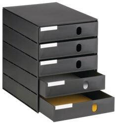 Styro Archiváló modul Styroval for eco, 5 fiókos, zárt, fekete