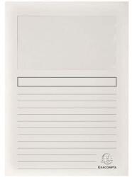 Exacompta Iratmappák Super ablakos 160 g/m2, 100 db-os kiszerelés, 22x31 cm, fehér