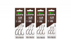 Korda Loop Rigs Klor 4B Füles, Szakállas 30lb Fonott Előkötött Horog 3db (KRR016)