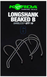 Korda Longshank Beaked 6 Füles, Szakáll Nélküli Bojlis Horog 10db (KLSBB6)