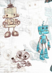  Mintás textil pelenka 1db-os - Robot - babyshopkaposvar