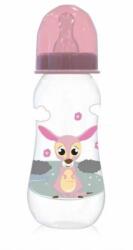 Baby Care Easy Grip cumisüveg 250 ml, 0 hó+ - Rózsaszín kenguru