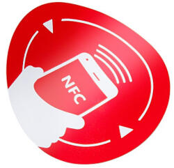  NFC antimetal matrica NXP NTAG213 chippel (13, 56MHz) - piros NFC-3513-rd