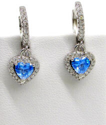 VELENCE kapcsos ezüst fülbevaló (kék) (2024060103)