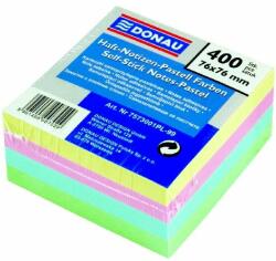 DONAU Öntapadós jegyzettömb DONAU 76x76 mm 400 lap vegyes pasztell színek (U7573001PL-99) - tonerpiac