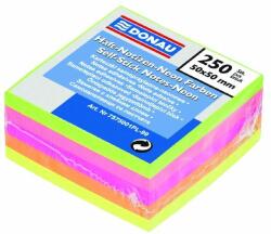 DONAU Öntapadós jegyzettömb DONAU 50x50 mm 250 lap vegyes neon színek (U7575001PL-99) - tonerpiac