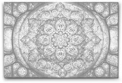  PontPöttyöző - Mandala virággal a közepén Méret: 40x60cm, Keretezés: Műanyagtáblával, Szín: Piros