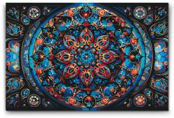 Festés számok szerint - Mandala virággal a közepén Méret: 40x60cm, Keretezés: Műanyagtáblával