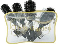 Olivia Garden Husa cu 4 Perii de Par Ceramice, Expert Blowout Shine Black Label, Olivia Garden, 25 + 35 + 45 + 55