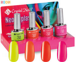 Crystal Nails Neon Splash 3 STEP CrystaLac készlet (4x4ml)