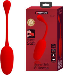 Pretty Love Knucker Super Soft Silicone Vibration Egg Red